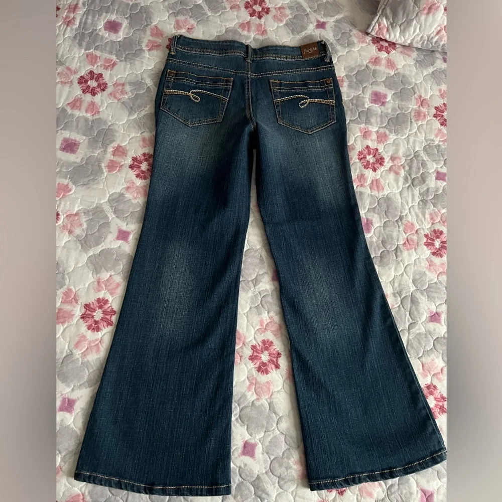 NWT Justice Girls/Youth Dark Blue Flare Boot Cut Jeans Size 10 1/2